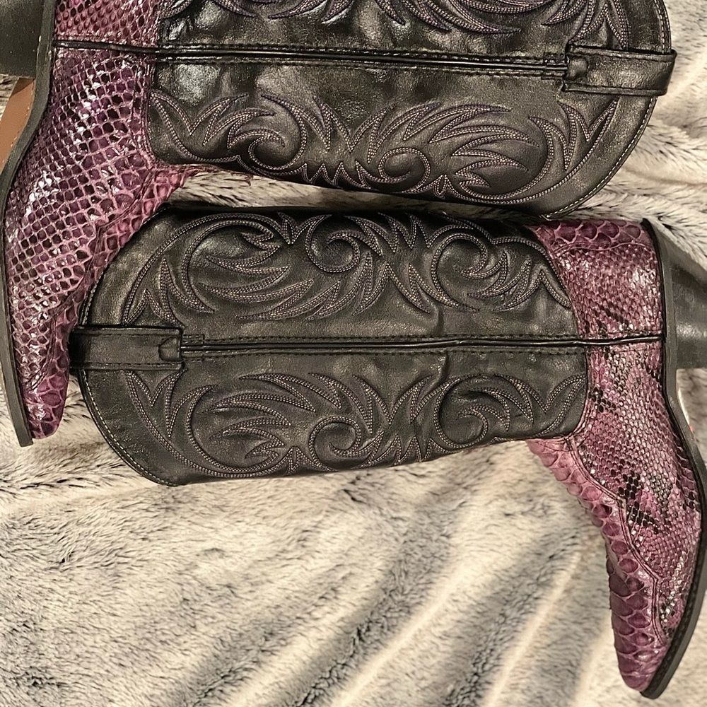 Exotic Purple Python Cowboy Boots